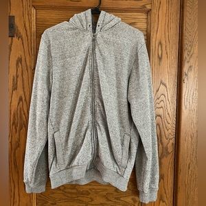 Men’s grey zip up hoodie
